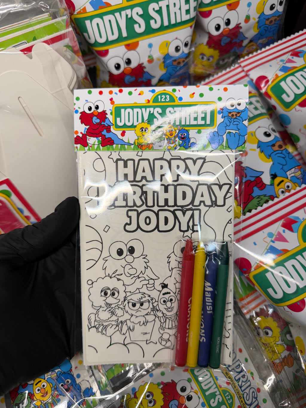 Baby Sesame Street Birthday,Custom Coloring Sticker Packs
