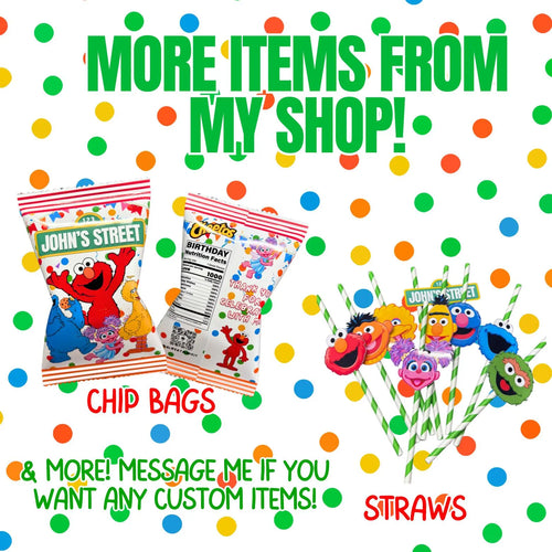 Baby Sesame Street Birthday,Custom Coloring Sticker Packs