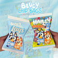 Bluey Blue Dog Birthday Chip Bags - Personalized Birthday Party Favor